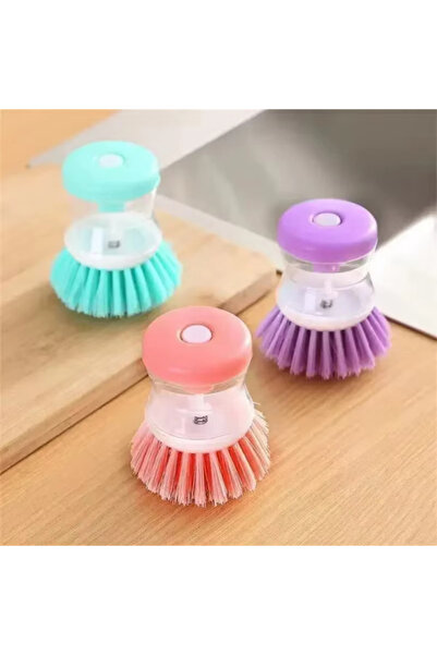 Privo Dishwashing Brush with Detergent Container Practical Liquid Container K...