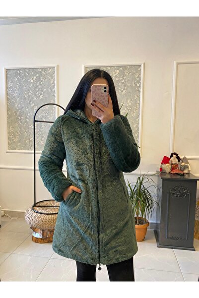 Park Moda Fermuarlı Kapüşonlu Çift Taraflı Kapitone Mont