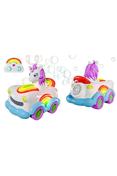 Baloncuk Çıkartan Uzaktan Kumandalı Unicorn Araba 3.7V.USB