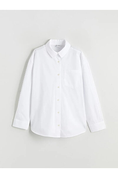 LC Waikiki Lcw Kids White Lace Detailed Girls Shirt