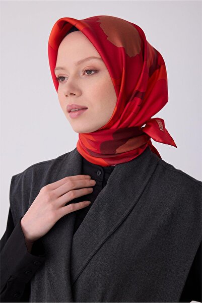 Belli Μαντήλι Tivil Pure Silk IST 4306 - 87 Κόκκινο Αφηρημένο Σχέδιο