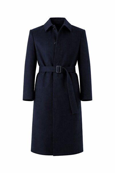 RUVEN TEKSTİL Long Belted Cashmere Coat |   Regulate Kesim