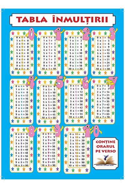 ECK MULTIPLICATION TABLE/ SCHOOL TIMETABLE A4