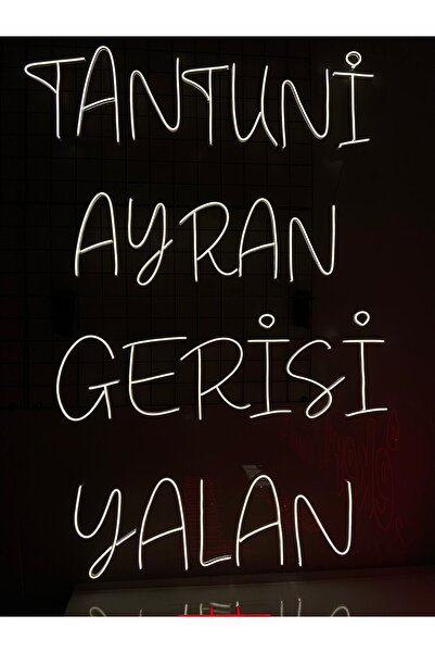 Neonnew Tantuni Ayran Gerisi Yalan Yazılı Neon Tabela 100x75 cm