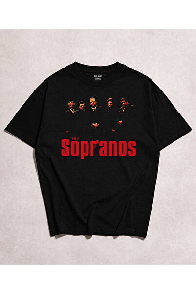 kun inaki Tony Soprano The Sopranos Baskılı Siyah Unisex Tişört