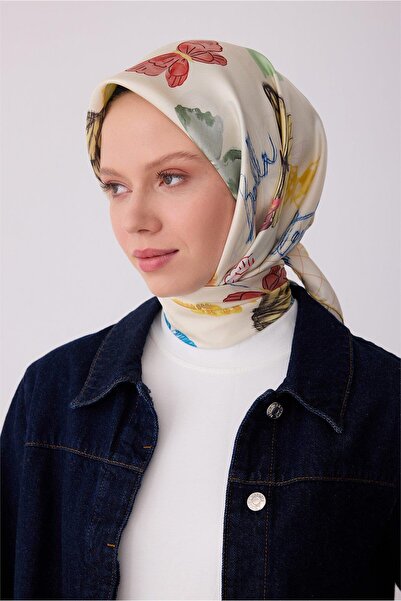 Belli Μαντήλι Tivil Pure Silk IST 4329 - 80 Κίτρινο Σχέδιο Πεταλούδας