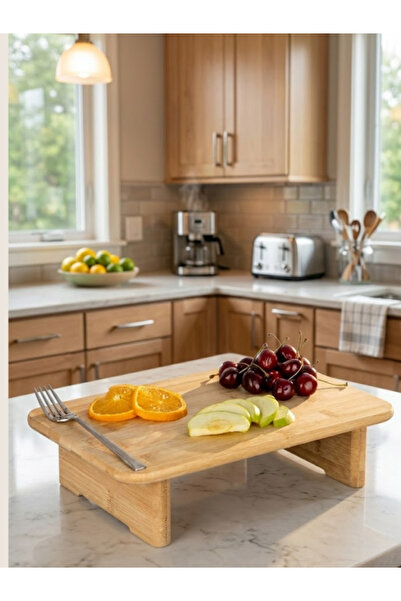 mucit home لوح تقطيع مستطيل الشكل بامبو مع قاعدة، لوح تقطيع، لوح خبز، لوح لحو...