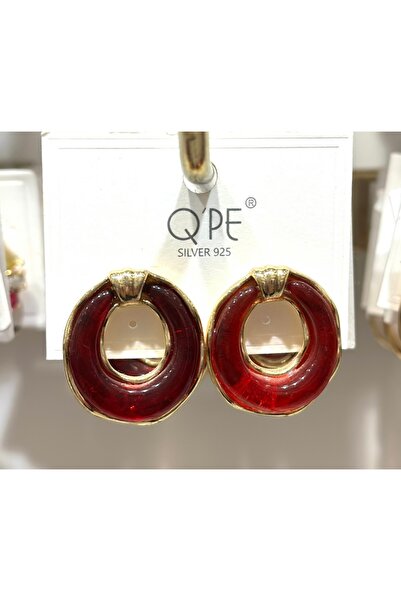 GLOW ACCESSORIES BAE أقراط Qpe بتصميم دائري من الفولاذ المقاوم للصدأ