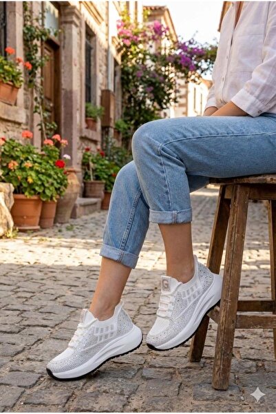 Guja 26Y301 Comfortable Stoned Textile Daily Sports Sneakers Women's Shoes