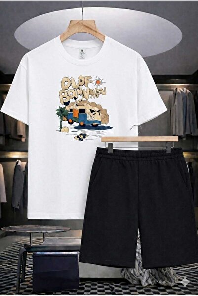 YK WEAR T-Shirt Shorts Set Olof Bonnhau Printed Oversized Children Boys / Gir...