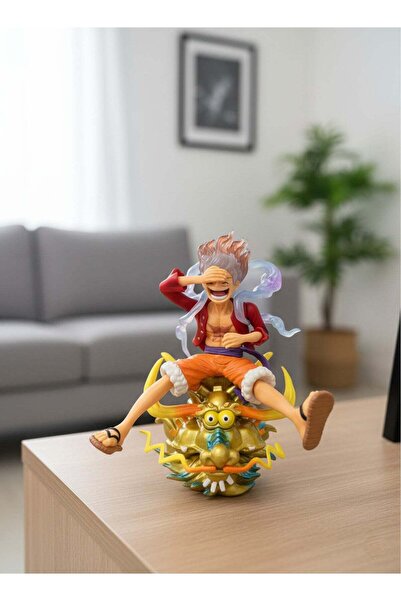 ONE PİECE Rally Monkey D. Luffy Gear 5 Figure – 21cm Red Shirt Design Riding ...