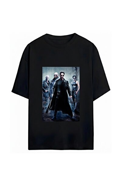 SVART WEAR The Matrix Printed Unisex Oversize 100% Βαμβακερό T-Shirt
