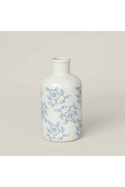 Linens Floral Vazo 20x21 cm Ekru Beyaz