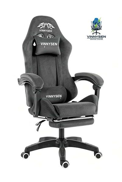 VINNYSEN Gaming Chair Computer Chair Velvet Fabric Game Chair with Head Pillo...