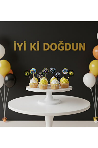 Ays Bridal Batman Temalı Cupcake Kürdanı Süsü