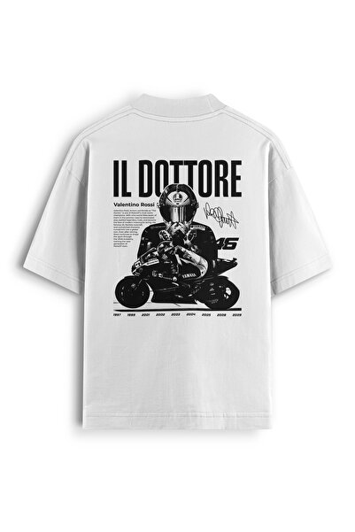 Petrolheads Club IL DOTTORE - تي شيرت روسي كبير الحجم مصنوع من القطن بنسبة 100%