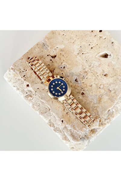 Vesce Atelier Doves Gold Watch in Navy Blue