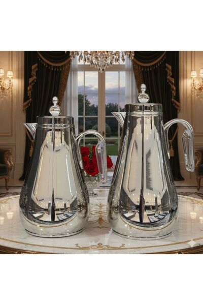 Louvre A silver "imperial" coffee set plated with chrome. Or royal hospitalit...