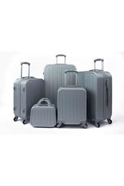 LİMRA Luggage Trolley Bags set of 5 Pcs Silver