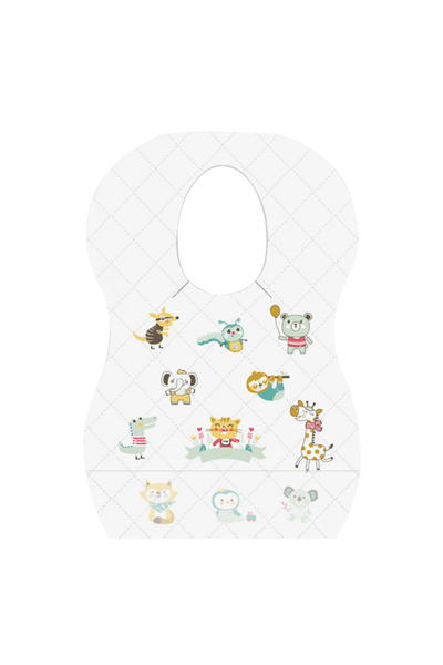 STAR BABiES مرايل استخدام مرة واحدة - بطبعة حيوانية - عبوة من 8 قطع