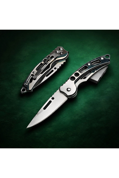 HAKİ Katlanır Cep Çakısı – Paslanmaz Çelik Klipsli Kemere Takılabilir Anahtar...