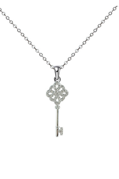 SPARKLES 925 Silver Key Pendant Chain
