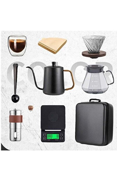 Generic 10 Pcs V60 Coffee Maker Coffee Set Portable with Coffee Scale, Manual...