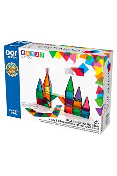 markentegra Yarı Şeffaf Magnetik Yapı Blokları - 100 Parça