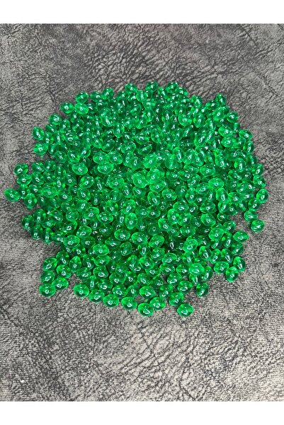 Mos Tespih 20 Adet 7x9mm Yeşil Tesbih Yapım Boncuğu Takı Boncuğu Plastik Boncuk