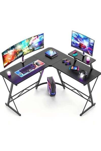 Denzoz L-Shaped Desk Computer Corner Table Home Gaming Desk Office Writing Wo...
