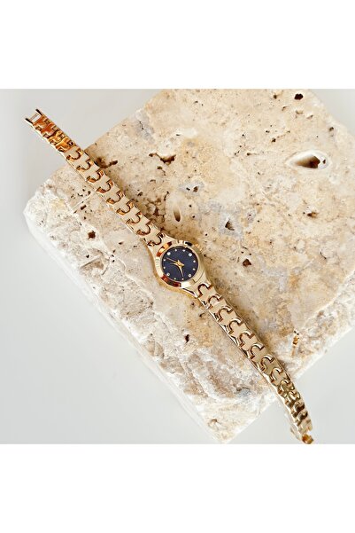 Vesce Atelier Tiny Gold Saat Navy Blue