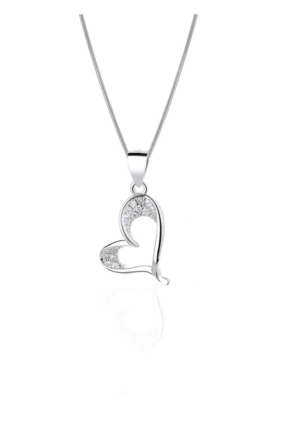 SPARKLES Heart Shape Pendant 925 Silver