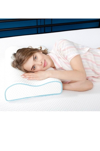 DAMIEN ortopedic Visco pernă 60x40x14-12 cm – Spumă cu memorie cu suport medi...