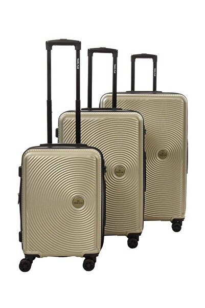 Generic Travel Plus Set Of 3Pcs Abs Luggage Trolley Case Size 20 26 30 Inch Grey