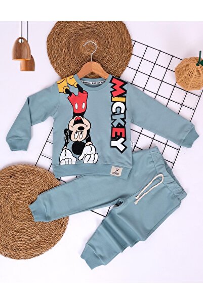 lorio kids Mickey Mouse Štampano Dječački Dvonožni Bi okrugla kragna Trenerka...