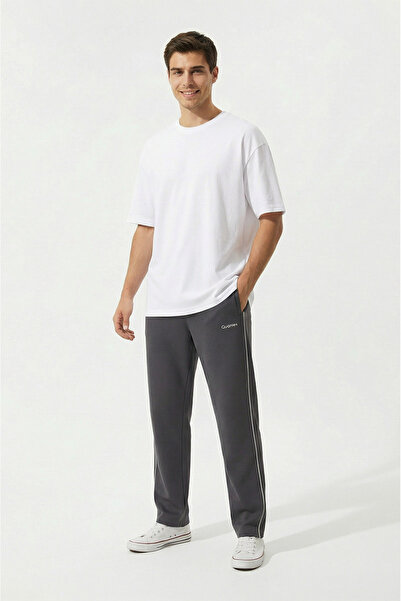 Quanlex Φούτερ από χτενισμένο βαμβάκι με διπλή τσέπη με φερμουάρ, άνετη εφαρμ...