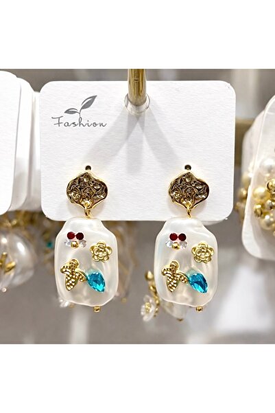 GLOW ACCESSORIES BAE أقراط من الفولاذ المقاوم للصدأ بتصميم خاص من الزركون مرص...