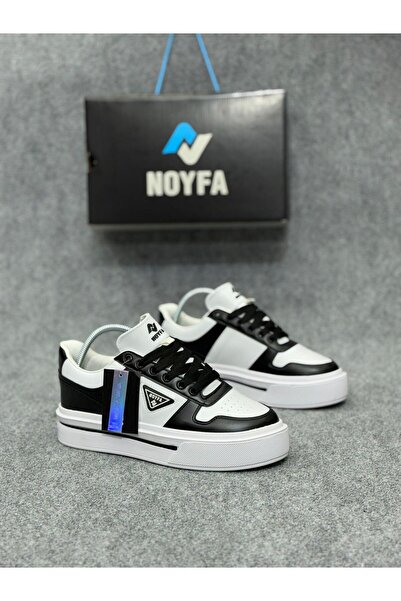 gizlitopuk 8 cm Height Increasing Hidden Heels White Black Detailed Men's Spo...