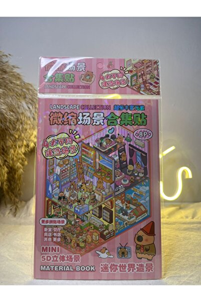 Oyuncaktoys DIY Kendin Yap Capybara 5D Sahne Sticker Seti – (4 Sahne + 4 Stic...