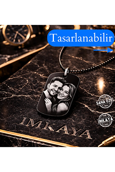 imkaya Kişiye Özel Kolye Unisex Tasarlanabilir - Sevgili / Arkadaş Hediyesi -...
