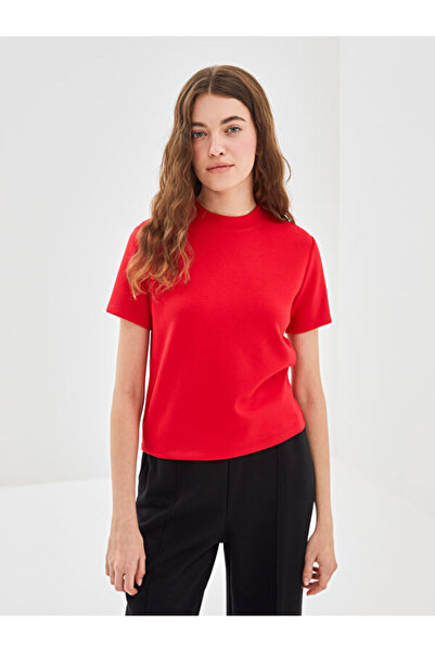LC Waikiki Women's Stand Collar T-Shirt