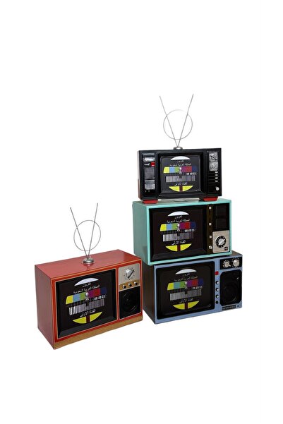 Generic Vintage 4-piece TV set with favor bags
