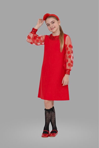 TONTİŞLER BEBEK VE ÇOCUK GİYİM 23 nisan kız çocuk elbisesi 5-7-9-11-13 yaş ba...