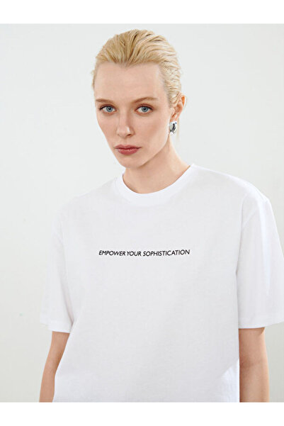 LC Waikiki Crew Neck Printed Oversize Women's T-Shirt