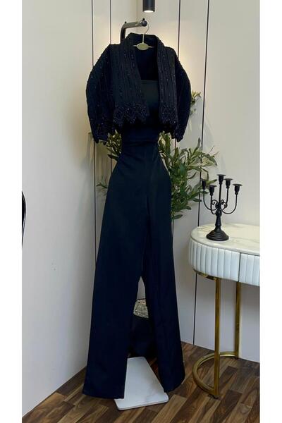 ADORA Women's black jumpsuit with hand-embroidered bolero (please choose your...