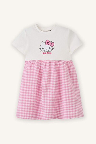 DeFacto Плетена рокля с корсет Hello Kitty за момиченца H1208A526SM