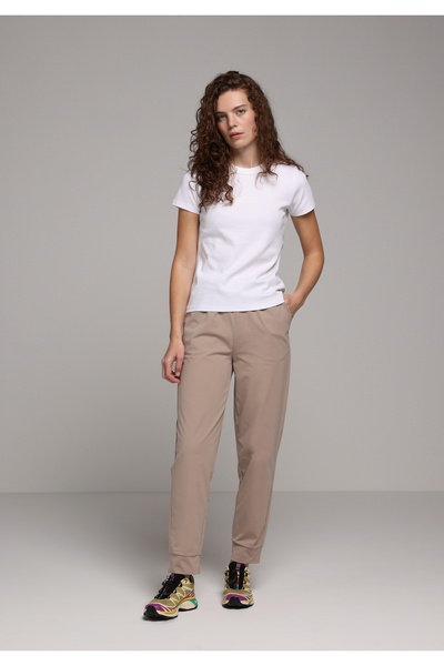 Colin's Дамски спортен панталон със средна талия, бежов, стандартна кройка