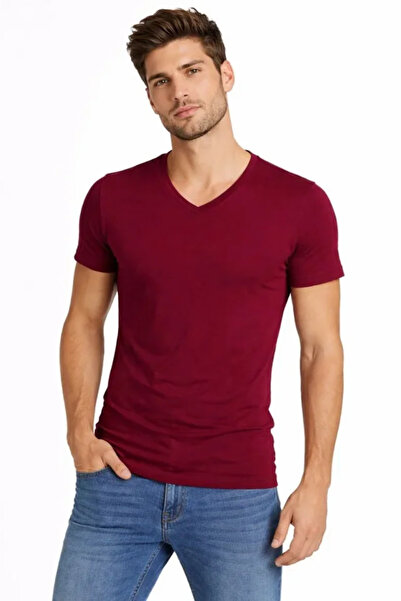 Kanonik Education Men's T-Shirt V-Neck Slim Fit Slim Fit Lycra T-Shirt Daily ...