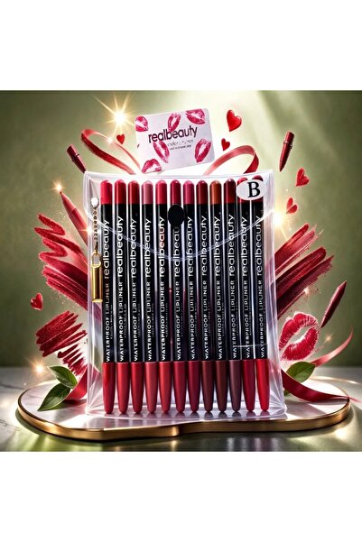 real beauty 12-color lip liner set from