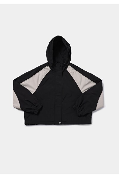 Colin's Regular Fit Zippered Lined Water-Resistant Women's Black Jacket